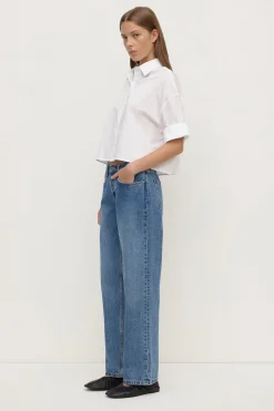 Aurora Cropped Poplin Shirt