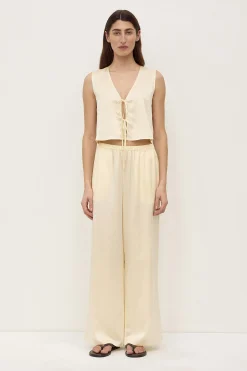 Beal Silk Tie Front Top