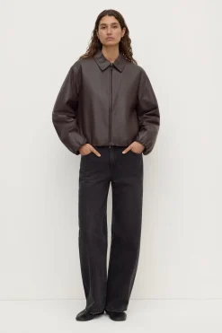 Myra Leather Bomber Jacket