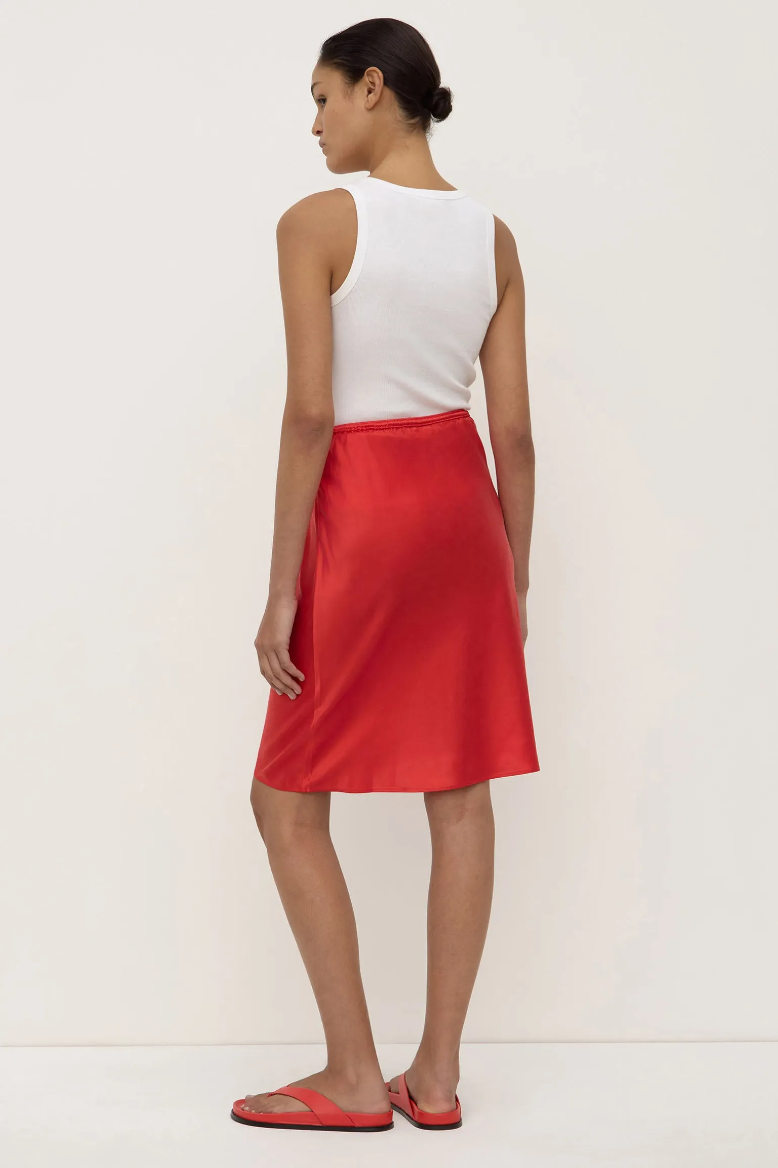 Pippa Silk Knee Length Skirt