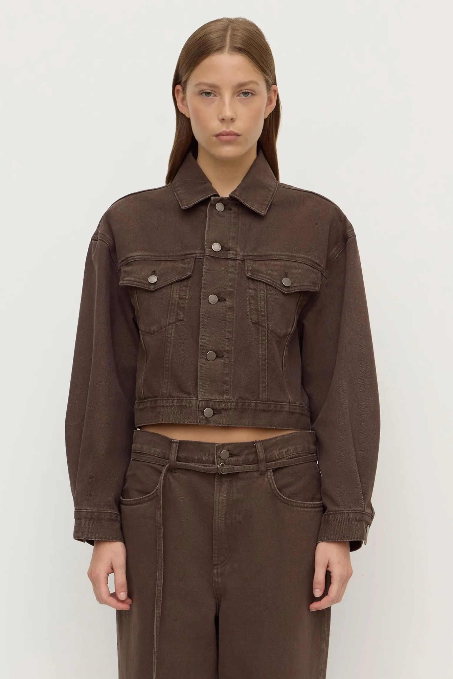 Womens Cropped Denim Jacket