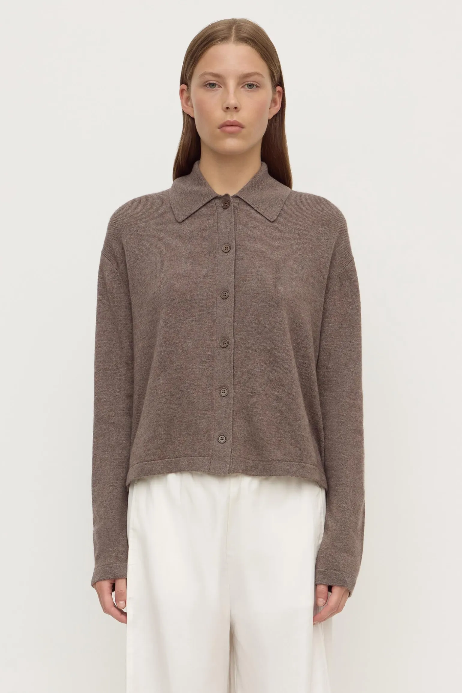 Wool Cashmere Knit Cardigan