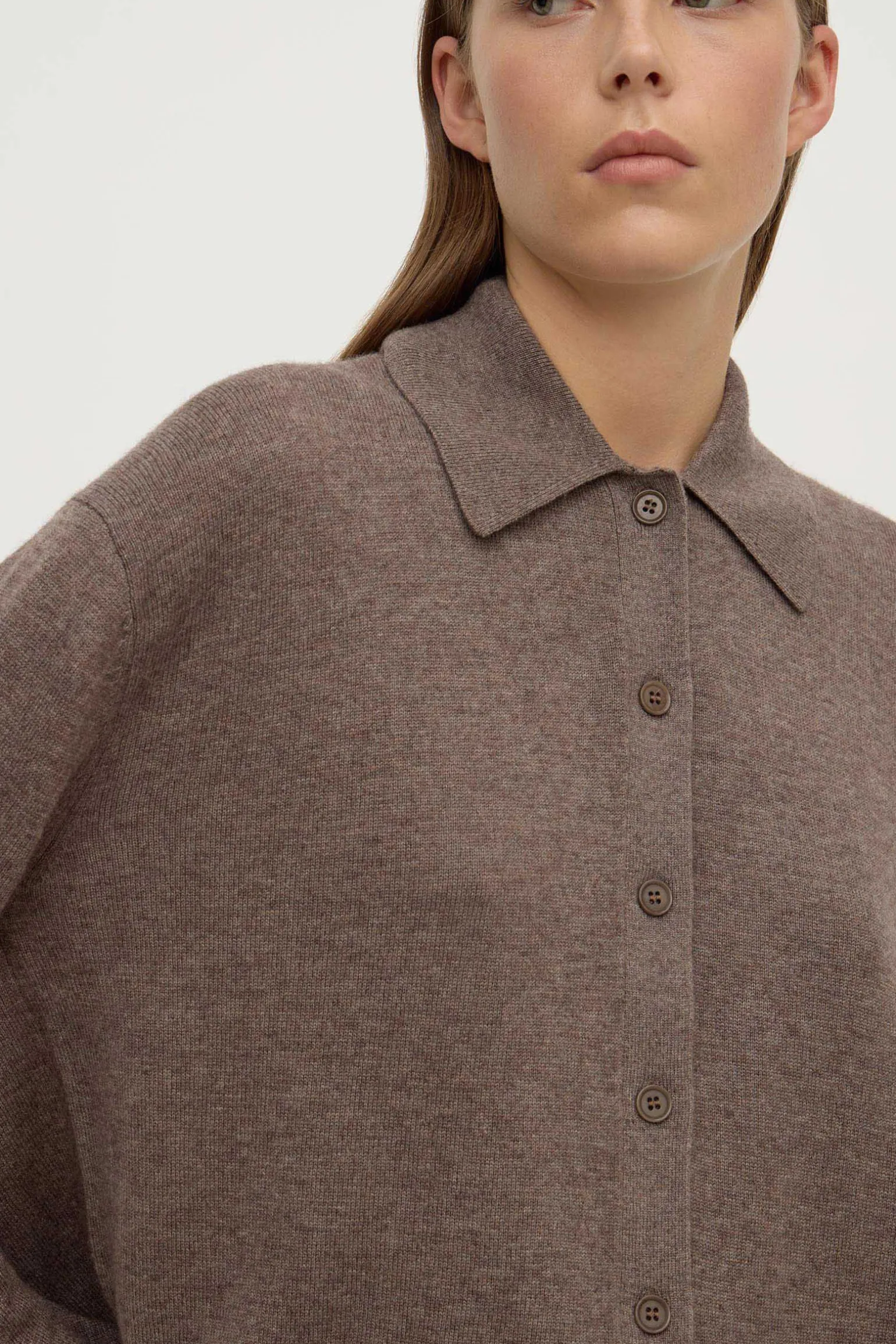 Wool Cashmere Knit Cardigan